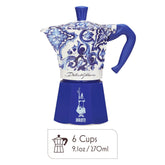 Dolce & Gabbana Moka Pot Italian Coffee & Stovetop Espresso Maker 6 Cups Mediterranean Blue (Copy)