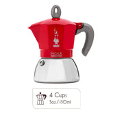 New Moka Induction Red 4 Cups