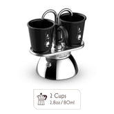 Set Mini Induction 2 Cups + 2 Bicchierini Black