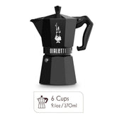 Exclusive Moka Express 6 Cups Black