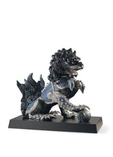 Guardian Lion Sculpture, Black - Limited Edition