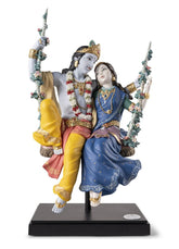 Radha Krishna On A Swing Sculpture - Limited Edition