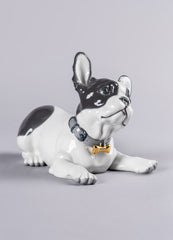 French Bulldog With Macarons Dog Figurine