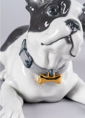French Bulldog With Macarons Dog Figurine