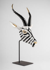 Antelope Mask, Black & Gold