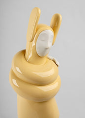 Embraced Sculpture, Yellow