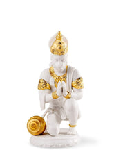 Hanuman Sculpture, Golden Luster