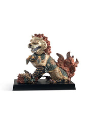 Guardian Lioness Sculpture, Red - Limited Edition