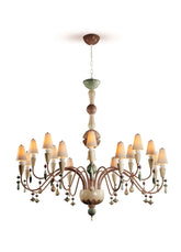 Ivy And Seed 16 Lights Chandelier, Large Flat Model, Spices (US)