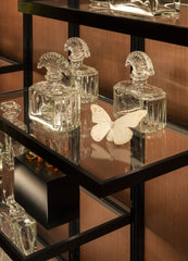 Butterfly Figurine, Golden Luster & White