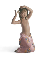 Tropical Flower Girl Figurine