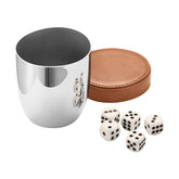 Sky Dice Travel Set Cup & 5 Dice Leather & Stainless Steel