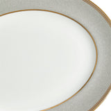 Renaissance Grey Oval Platter 14In
