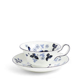 Wild Strawberry Inky Blue Teacup Saucer