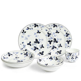 Wild Strawberry Inky Blue Dinnerware 8 Piece Set