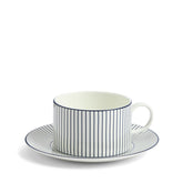 Gio Pinstripe Teacup & Saucer White