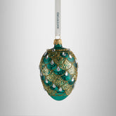 Holiday Heirlooms Blue&Gold Oval Ornament