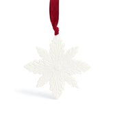 Festive Snowflake Ornament White China