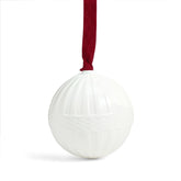 Festive Fluted Ornament White