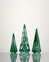 Crystal Christmas Standing Trees Green, Set of 3
