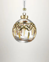 Lismore Bauble Gilded Crystal Christmas Ornament