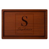 11x17 Mahogany Cutting Board with Juice Grooves