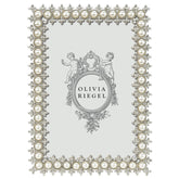 Crystal & Pearl Frame 4" x 6" - Silver