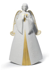 Praying Cantata Angel Christmas Ornament, Golden Luster