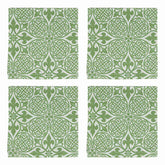 Damask Green Napkins - Set of 4