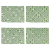 Damask Green Placemats - Set of 4