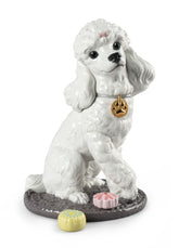 Poodle With Mochis Dog Figurine