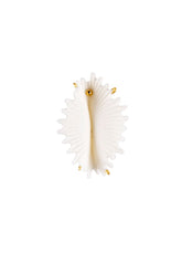 Actinia Big Earring, White & Golden Luster