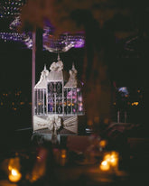 Crystal and Silk Adorned Birdcage