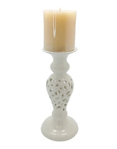 Debora Carlucci Porcelain Candle Holder w. Carving Design