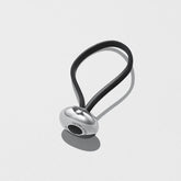 Ellipse Key Ring Stainless Steel Black Polyurrphan