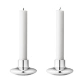 Henning Koppel Candle Holder Stainless Steel Mirror 2 Pcs