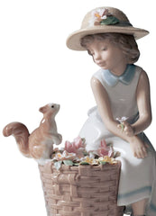 Hello Little Squirrel! Girl Figurine