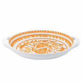 Sicily Orange Large Shallow Handled Bowl