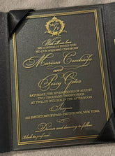 Clear Acrylic Invite w/ Gold Foil Printing