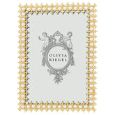 Crystal & Pearl Frame 5" x 7" - Gold