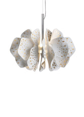 Nightbloom Hanging Lamp 40cm, White & Gold (US)
