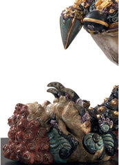 Guardian Lioness Sculpture, Red - Limited Edition