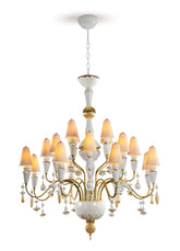 Ivy And Seed 20 Lights Chandelier, Medium Model, Golden Luster (US)