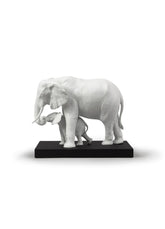 Leading The Way Elephants White Sculpture