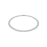 Una Angelic Tennis necklace, Round cut, Medium, White, Rhodium plated