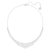 Henrietta Necklace, Medium, White, Rhodium Plating.- LAST IN STOCK