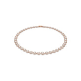 Una Angelic Tennis necklace, Round cut, Medium, White, Rose gold-tone plated