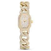 Dextera Chain watch, Swiss Made, Crystal bracelet, Gold tone, Gold-tone finish
