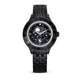 Octea Moon watch, Swiss Made, Moon, Metal bracelet, Black, Black finish