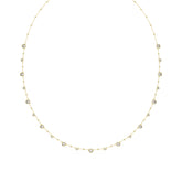 Imber strandage, Round cut, White, Gold-tone plated